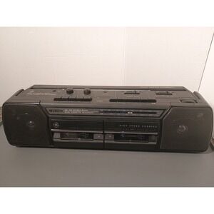 Vintage GE General Electric AM/FM Stereo Radio Dual Cassette Recorder